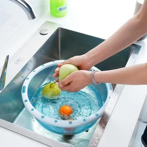 Transparent Plastic <b>Basin</b> <b>Round</b> Large Small Household Laundry Washing <b>Basin</b> For Home Dormitory Student Use - Product Image 3