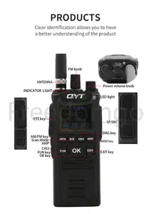 QYT CB-58 CB Wireless Intercom New 2 Way Radio 10 Meters AM FM Radio Hand-held Walkie-talkie Outdoor IPX-1 26.965-27.405mhz 4W