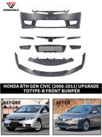 Kit carrosserie Type R pour Honda Civic 8ème génération, accessoires de voiture FW Factory, pare-chocs avant et arrière, amélioration de la carrosserie