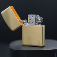 Briquet à kérosène en laiton portable, personnalisable avec logo, cadeau créatif et original, briquet coupe-vent pour cigares, accessoire pour fumeurs