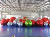 Esferas de PVC reflectantes grandes para colgar, globos de espejo para bodas, esferas cromadas, bolas metálicas inflables para escenarios