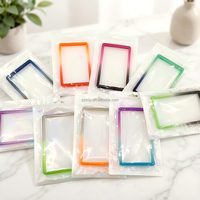 Étuis pour cartes de crédit en TPU à paillettes multicolores, design antichoc, sans fermeture, blocage RFID, porte-cartes de visite et passeport