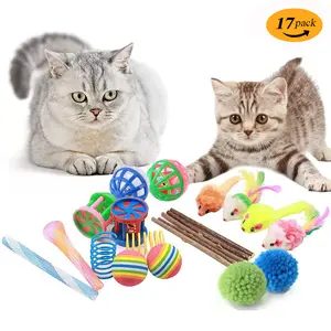 小猫玩具品种包-宠物猫玩具组合套装狗玩具搞笑猫棒剑麻老鼠铃铛猫用品20/21件套