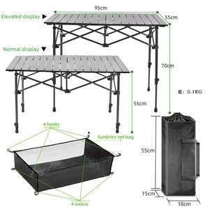 Léger randonnée BBQ <span class=keywords><strong>plage</strong></span> Camping pliable <span class=keywords><strong>Table</strong></span> de randonnée petit pliant Camping en plein air aluminium Mini pique-nique Portable bureau - Product Image 6
