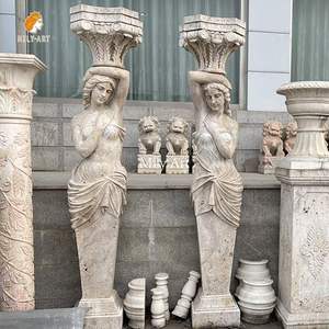 <span class=keywords><strong>Columnas</strong></span> de Pilar romano de granito de diseño moderno europeo para exteriores sólidas para casa, Villa, decoración de Hotel, columna de mármol - Product Image 3