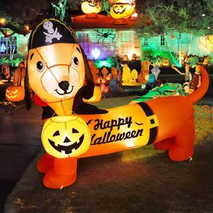 Décoration gonflable extérieure personnalisée pour Halloween, chien de 1,5 m avec LED intégrées, vente en gros - Product Image 1