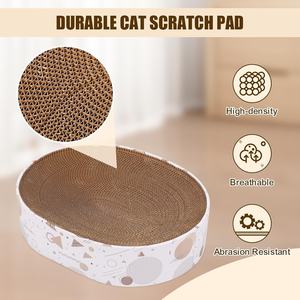 Rascador de Cartón Corrugado Ovalado Ecológico y Resistente para Gatos, Rascador de Cartón para Gatos de Interior, Protector de Muebles - Product Image 5