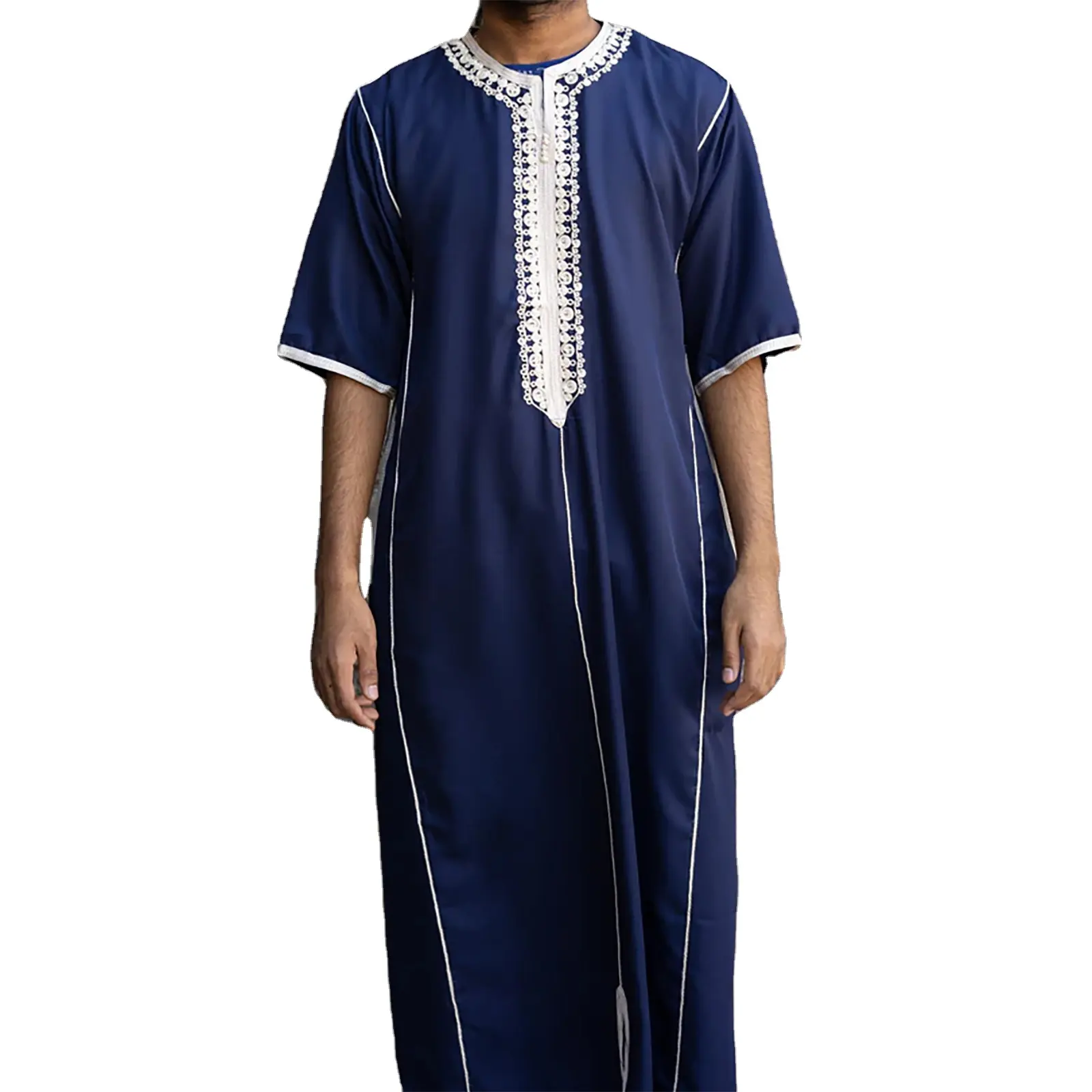 6003 2023 desain Fashion baru produsen Cina kelas atas dengan jaring bunga pria yang sangat indah muslim pakaian pesta trendi