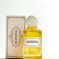 Flacon de parfum en verre rose rayé, 30 ml, 50 ml, 100 ml, nouveau design, flacon de parfum rond de luxe avec couleurs variées