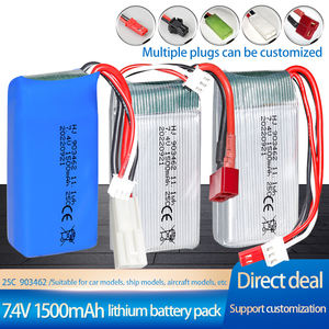 Fábrica 7.4V 1500mAh 903462 li-po polímero baterias para rc metal brinquedo veículos barco bateria drone - Product Image 2