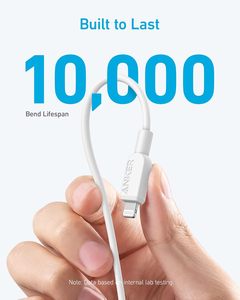 Cable <span class=keywords><strong>Anker</strong></span> 310 USB C a iOS de 3 pies/6 pies, Cable de Datos USB C a Lightning de 8 Pines con Trenzado de Nailon, Certificado MFi para <span class=keywords><strong>iPhone</strong></span> 14, <span class=keywords><strong>13</strong></span> y 12 Series - Product Image 4