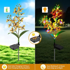 Luces Solares de Jardín con Forma de Mariposa, LED de Color Cambiante, Decorativas para Exteriores, Resistentes al Agua, Portátiles, para Patio y Césped - Product Image 3