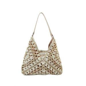 Fashionable <b>Straw</b> Woven Handbag Summer Beach Elegant Handwoven <b>Tote</b> Paper Rope Shoulder <b>Bag</b> for Vacation Promotional Gift - Product Image 1