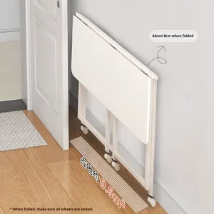 Escritorio de ordenador de madera plegable de altura ajustable para apartamento pequeño y <span class=keywords><strong>estudio</strong></span> en casa de estudiantes No requiere instalación - Product Image 3