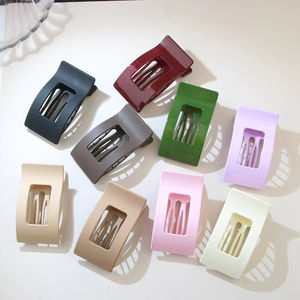 Pinzas para el Cabello Planas Nuevas al por Mayor, 9cm, Plástico Mate con Estampado de Leopardo, Pinza de Pico de Pato, Accesorios para el Cabello para Mujer - Product Image 2