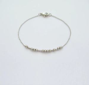 Inspire Jewelry Personalized Morse Code Bracelet for Women Secret Message Custom Dainty Beaded <strong>Friendship</strong> Bracelet Bestie <strong>Gift</strong> - Product Image 3