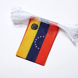 Party Events and Grand Opening Sports Celebration Decorative Venezuela Venezuelans <b>Small</b> Banner Mini String Flags Pennant - Product Image 4