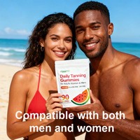 Bonbons gommeux bronzants quotidiens personnalisables OEM ODM pour adultes, femmes, hommes, adolescents – Soutien à la santé de la peau, bêta-carotène, multivitamines, complément alimentaire