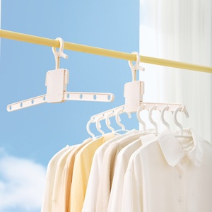 <b>Wardrobe</b> & Living Room Versatile Hanging Scenes for Clothing Plug-in Design Plastic Hanger with Function - Product Image 1