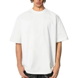 T-shirt surdimensionné pour homme en coton 100% personnalisé par le fournisseur, taille plus, logo imprimé, coupe ample, tissu de haute qualité, poids du tissu - Product Image 4