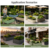 Bac à légumes en métal ondulé zingué, jardinière surélevée, kit de jardinage modulaire pour culture de légumes en extérieur