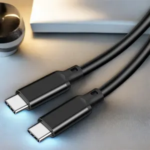 Direct Trading Customization Black PVC USB C-Type Cable 100W PD 5A Fast Charging Data Cable Braid Shielding For Cars
