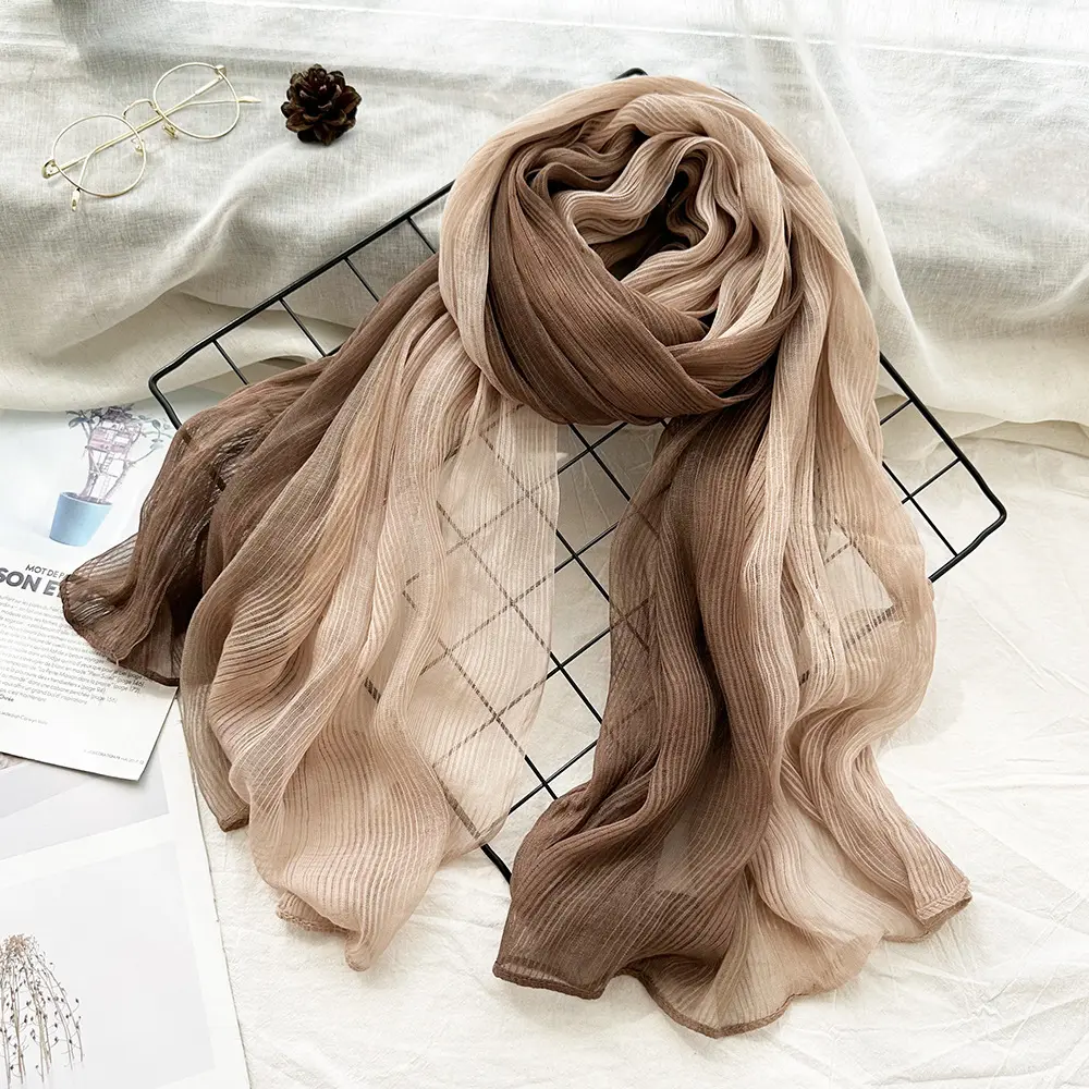 Plain Big Size Fringe silk Viscose Scarf Lady Warm Soft Shawls and Wraps Pashmina Stole Female Kerchief Muslim Hijab