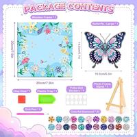 Kit de peinture diamant 3D créatif, peinture diamant 3D papillon, artisanat, jouet fait main pour enfants, cadeaux de vacances, décoration de la maison