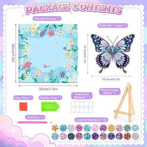 Kit de peinture <span class=keywords><strong>diamant</strong></span> 3D créatif, peinture <span class=keywords><strong>diamant</strong></span> 3D papillon, artisanat, jouet fait main pour enfants, cadeaux de vacances, décoration de la maison - Product Image 3