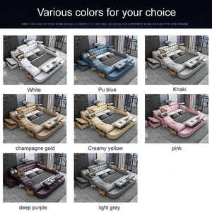 Juego de Cama Inteligente de Lujo Multifuncional Tatami King Size en Oferta con Plataforma Tapizada en Tela Suave, Almacenamiento y Altavoz con Música - Product Image 5