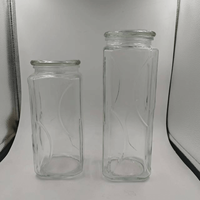 Vente en gros de grands pots de cornichons en verre épaissi pot de stockage d'épices alimentaires avec couvercle hermétique grands pots de cornichons en verre