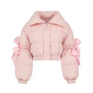 High Quality <b>Puffer</b> <b>Jacket</b> <b>Cropped</b> Fit Women’s Winter <b>Jacket</b> Custom Streetwear - Product Image 1