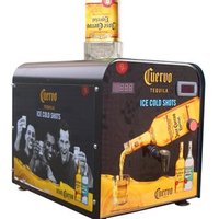 Machine à refroidir les spiritueux (vodka, tequila, whisky, brandy, vodka/ron) avec compresseur, distributeur de boissons froides