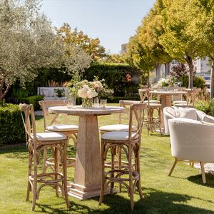 <span class=keywords><strong>Mesa</strong></span> Alta <span class=keywords><strong>de</strong></span> Madera para Fiestas y Bodas al Aire Libre, <span class=keywords><strong>Mesa</strong></span> <span class=keywords><strong>Redonda</strong></span> <span class=keywords><strong>de</strong></span> Madera Maciza para Comedor Comercial - Product Image 1