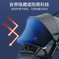 Poussette bébé pliable légère et facile à transporter avec cadre en alliage d'aluminium pour les enfants de 0 à 3 ans