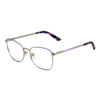 Kacamata Bingkai Optik Nyaman Berbingkai Penuh Persegi Logam Baja Tahan Karat Kacamata Vintage untuk Uniseks Model Sara 6302 Semua