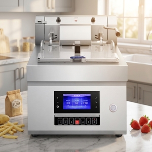 Friteuse professionnelle avec protection contre la surchauffe et réservoir d'huile amovible, 4,5 kW, QL-EF03-S2, capacité 8 L, idéale pour les environnements très fréquentés - Product Image 1