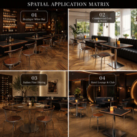 Chaise de salle à manger moderne avec dossier incurvé, structure en métal, pour restaurant, café, bureau, maison