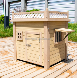 Caseta para Perros de Madera Maciza para Exteriores, Resistente a la Lluvia, para Interiores, para Perros Pequeños, Medianos y Grandes, con Cierre de Botón y Función Transpirable para Patio - Product Image 1