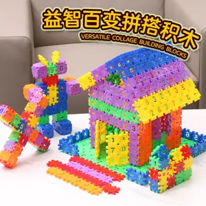 Sıcak satış eğlenceli çocuklar dijital yapı taşları büyük kare plastik patchwork erken eğitim akıllı oyuncaklar