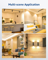 Spot LED GU10 5W COB à intensité variable, design moderne, encastrable, orientable, réglable, montage en surface, IP55, faisceau de 38°, salon