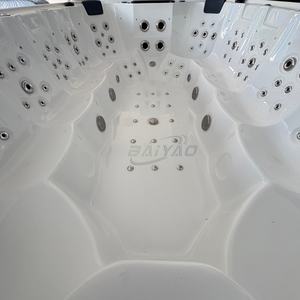 Bañera de hidromasaje de aguas termales al aire libre acrílica moderna para 12 personas <span class=keywords><strong>Piscina</strong></span> de masaje de temperatura constante para hoteles y villas - Product Image 4