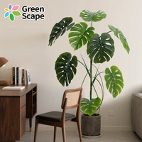 Plante artificielle en pot, feuillage vert mélangé, décoration de bureau et d'étagère, décoration intérieure