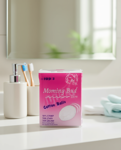 Dischetti di cotone Morning Bud a 1 velo per la cura della pelle e l'igiene personale - Product Image 2