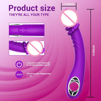 Silikon Doppelschlaufen-Perlen-Vibrator - 10 Frequenzen Großer Dildo und Vibrator für Frauen, Individuelles Private Label für Erwachsenen-Sexspielzeug
