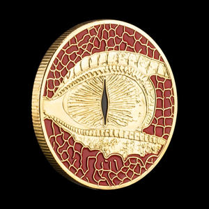 Moneda conmemorativa de recuerdo chapada en oro mágico coleccionable del <span class=keywords><strong>dragón</strong></span> <span class=keywords><strong>rojo</strong></span> promocional - Product Image 5