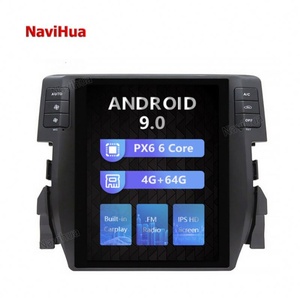 Autoradio GPS Navihua Android 10,4 pouces, lecteur DVD de voiture, style Tesla pour Honda Civic 2016 - Product Image 2