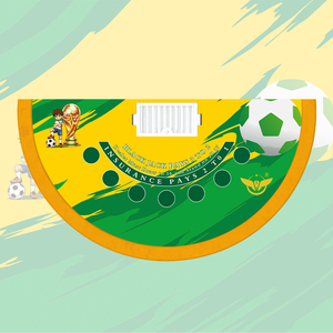 Mantel de Mesa de Blackjack <span class=keywords><strong>21</strong></span> Estilo Copa de Fútbol Personalizado YH para Juegos de Casino Profesionales - Product Image 5