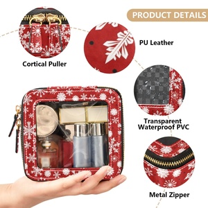 Sac de maquillage à fermeture éclair à prix réduit, personnalisable avec logo, petit sac de toilette transparent pour voyage - Product Image 5