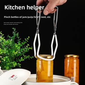 Pinzas para Latas de Acero Inoxidable para Utensilios de <span class=keywords><strong>Cocina</strong></span>, Pinzas Antideslizantes y Antiescaldantes, Pinzas Multifuncionales para Platos, Elevadores de Tazones, Artefactos de <span class=keywords><strong>Cocina</strong></span> - Product Image 5